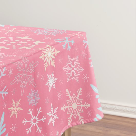 kerstboomschilfers Scandinavische  roze Tafelkleed (Voorbeeld)