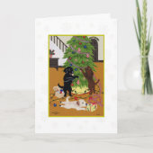 kerstboomschilfers Snowflakes Feestdagen Kaart (Voorkant)