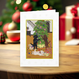 kerstboomschilfers Snowflakes Feestdagen Kaart