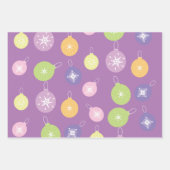 kerstboomschilfers Snowflakes Patroon Inpakpapier Vel (Voorkant)