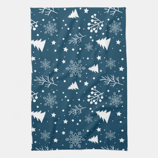 kerstboomschilfers theedoek (Verticaal)