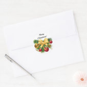 kerstboomschoen personaliseer envelopzegel ronde sticker (Envelop)