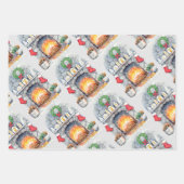 kerstboomschoorsteenschotels - Gezinsgeschenken vo Inpakpapier Vel (Voorkant 2)