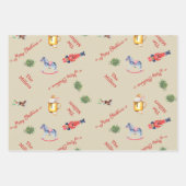 kerstboomschoorsteenschotels - Gezinsgeschenken vo Inpakpapier Vel (Voorkant)