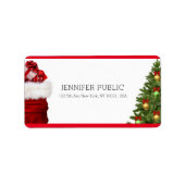 kerstboomschotjes - Moderne Sjabloon Etiket (Voorkant)