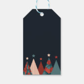 kerstboomseizoensontwerp voor abstracte kerstmis cadeaulabel (Achterkant)