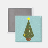 Kerstboomsneeuw Magneet (Voorkant / Achterkant)