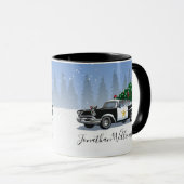 kerstboomsneeuw van de politie mok (Voorkant rechts)