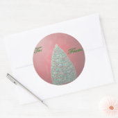 kerstboomsneeuw Wereldbol Label Sticker (Envelop)