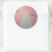 kerstboomsneeuw Wereldbol Label Sticker (Tas)