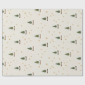 Kerstboomsneeuw Wereldbollen Moderne Cadeaupapier (Vlak)