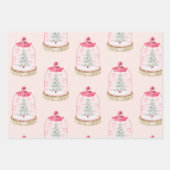 kerstboomsneeuwfeestdag Wereldbol Inpakpapier Vel (Voorkant)