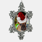 kerstboomsneeuwschildertje tin sneeuwvlok ornament (Links)