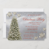 Kerstboomsneeuwvlokken, CorporateKerstparty Kaart (Voorkant)