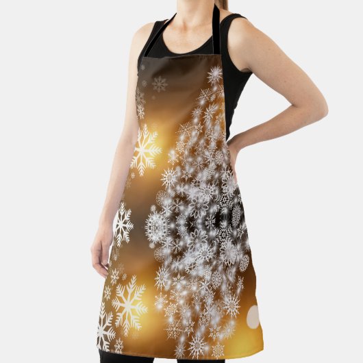 kerstboomsneeuwvlokken schort (Insitu)