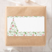 kerstboomSnowflake Swirl-kerstcadeautjes Labels (Insitu)