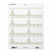 kerstboomSnowflake Swirl-kerstcadeautjes Labels (Full Sheet)