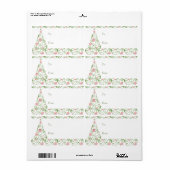 kerstboomSnowflake Swirl-kerstcadeautjes Labels (Full Sheet)