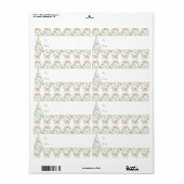 kerstboomSnowflake Swirl-kerstcadeautjes Labels (Full Sheet)