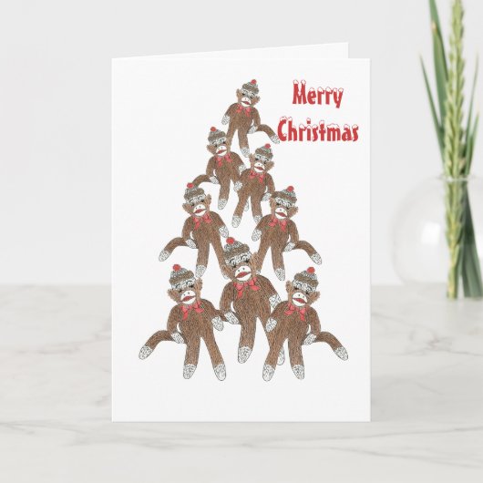 kerstboomsokaapkaart feestdagen kaart (Voorkant)