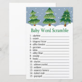 kerstboomspel met Baby-woordscramble (Voorkant / Achterkant)