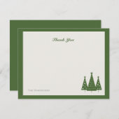 kerstboomstam | Flatte dank Notitiekaartje (Voorkant / Achterkant)