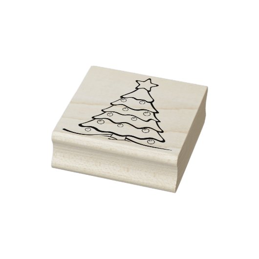 kerstboomstempel rubberstempel (Stempel)