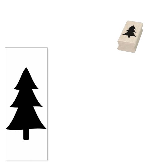 kerstboomstempel rubberstempel (Gestempeld)