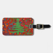 kerstboomstencil Groen Bagagelabel (Voorkant horizontaal)