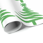 kerstboomstencil Groen Cadeaupapier (Rol Hoek)