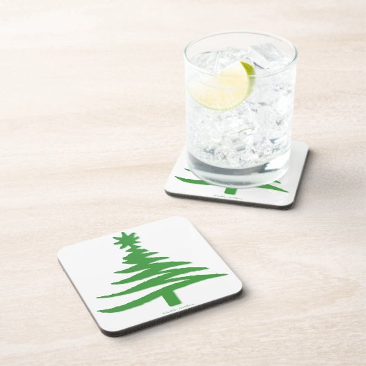 kerstboomstencil Groen Drankjes Onderzetter (Rechterzijde)