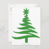kerstboomstencil Groen Feestdagenkaart (Voorkant / Achterkant)