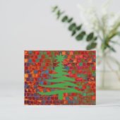 kerstboomstencil Groen Feestdagenkaart (Staand voorkant)