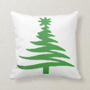 kerstboomstencil Groen Kussen