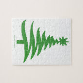 kerstboomstencil Groen Legpuzzel (Horizontaal)