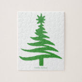kerstboomstencil Groen Legpuzzel (Verticaal)
