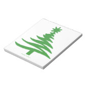 kerstboomstencil Groen Notitieblok (Linkerzijde)