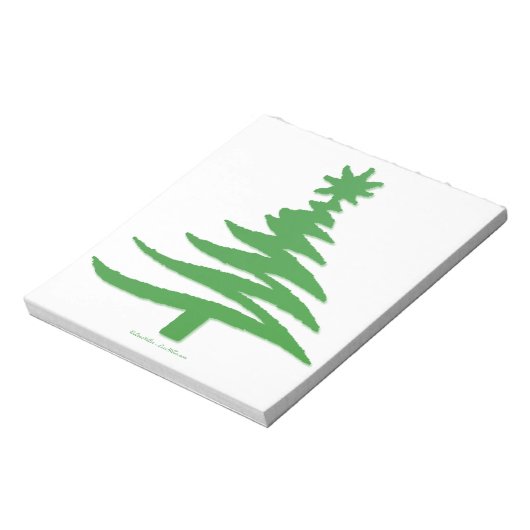 kerstboomstencil Groen Notitieblok (Linkerzijde)
