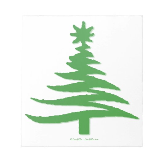 kerstboomstencil Groen Notitieblok (Voorkant)