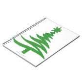 kerstboomstencil Groen Notitieboek (Linkerzijde)
