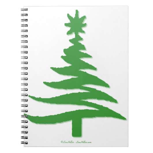 kerstboomstencil Groen Notitieboek (Voorkant)