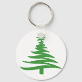 kerstboomstencil Groen Sleutelhanger (Voorkant)