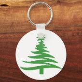 kerstboomstencil Groen Sleutelhanger (Voorkant)