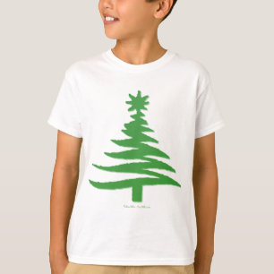 kerstboomstencil Groen T-shirt