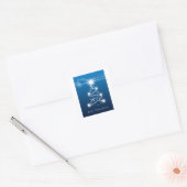 Kerstboomster Frohe Weihnachten Vierkante Sticker (Envelop)