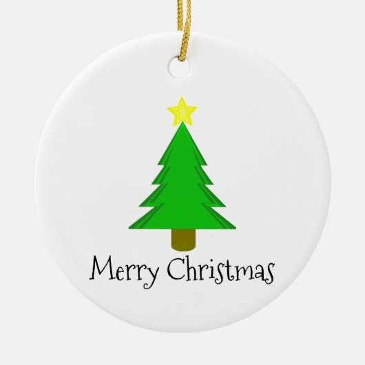 kerstboomster keramisch ornament (Voorkant)