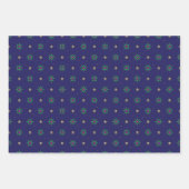 Kerstboomster op rood, blauw, paarse inpakpapier vel (Voorkant 2)