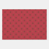 Kerstboomster op rood, blauw, paarse inpakpapier vel (Voorkant)