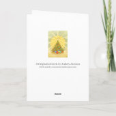 Kerstboomster Ster van de lichte Vakantiekaart Feestdagen Kaart (Achterkant)