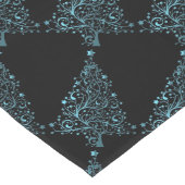 kerstboomsterren Zwarte glans Lange Tafelloper (Hoek)